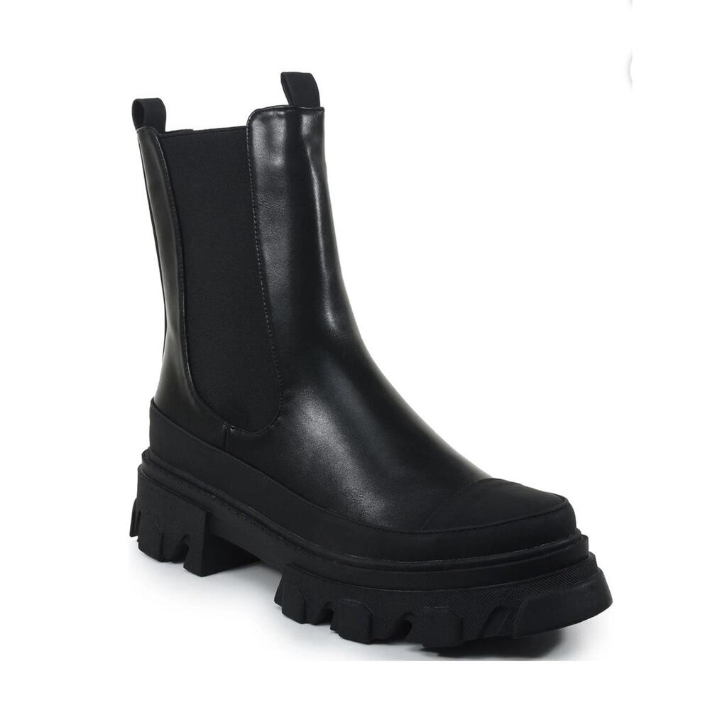 Portland Boot Company Women's Double Tab Chelsea Boot Black Size 8